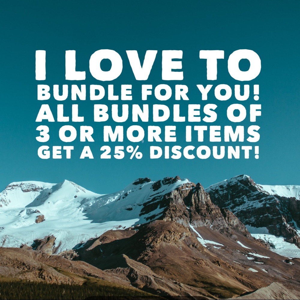 Bundle deal! 25% all items when bundling 3 or more